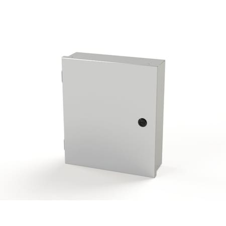 Saginaw Control & Engineering 1/4 Turn Latch Electrical Enclosures, 14 in H, 4 in D, 12 in W, NEMA 1, Carbon Steel SCE-14N1204LP